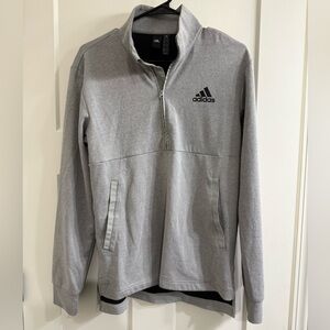 Adidas Gray Quarter-Zip Pullover